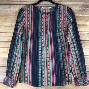 Hippie Laundry Women’s Aztec Print Blouse Large